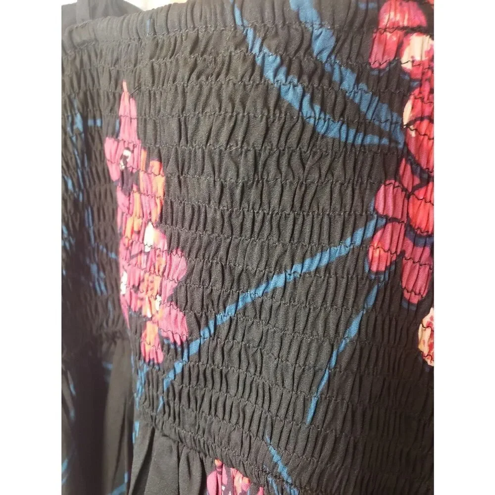 BOG COLLECTIVE Spaghetti Strap Bustier Floral Mini Dress Medium